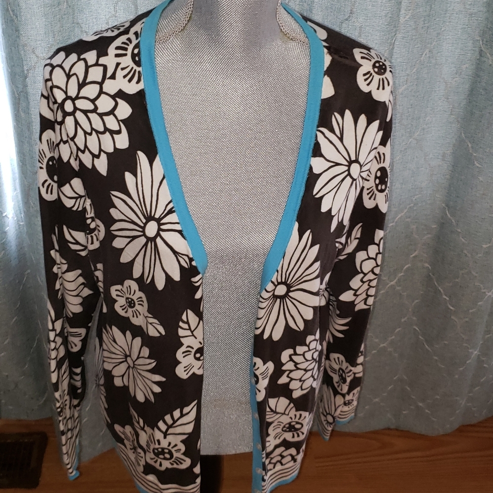 Josephine Floral Print Cardigan XL